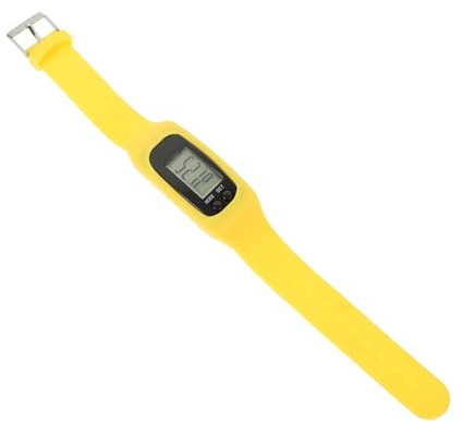 Amosfun Schrittzähler Armband aus Silikon mit Einfacher Bedienung und Integriertem 1,5v-Ag10 Akku Leichtes Armband für Walking und Fitnessübungen