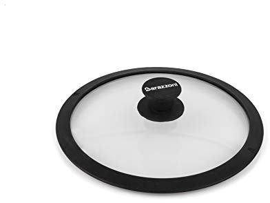 Barazzoni, Coperchio in Vetro e Silicone, ø28cm, Valvola di sfiato