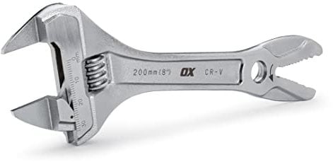 OX Pro Slim-Jaw Adjustable Wrench 200mm/8”