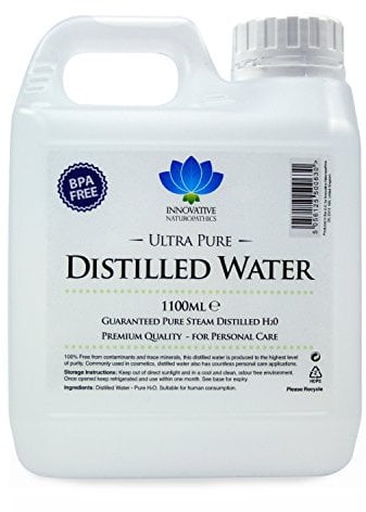 Eau distillée - distillation vapeur 100 % pure d’H2O - 1 100 ml