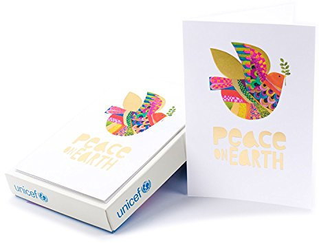 Hallmark UNICEF Weihnachtskarten, Peace On Earth Dove (12 Karten und 13 Umschläge)