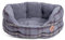 Petface Tweed Oval Dog Bed, Large, Grey