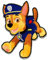 Paw Patrol Chase - Aufnäher, Bügelbild, Aufbügler, Applikationen, Patches, Flicken, zum aufbügeln, Größe: 7,2 x 5,6 cm
