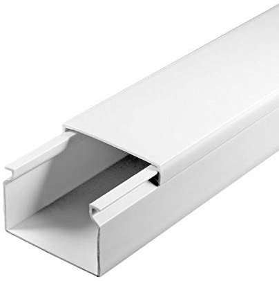 SCOS Smartcosat SCOSKK23 2 m Kabelkanal (L x B x H 2000 x 40 x 25 mm, PVC, Kabelleiste, Schraubbar) weiß