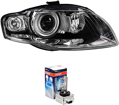 EISENFELS Bundle Set 69591013 Scheinwerfer rechts + Leuchtmittel D1S Xenarc kompatibel mit A4 8EC B7