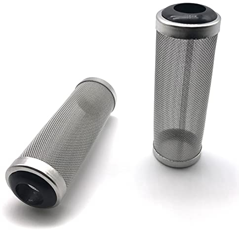 NACX 2Pcs Aquarium Fish/Shrimp Mesh Net Filter Guard,Fish Tank Intake Strainer Pre-Filter Cover Stainless Steel (16mm ID)