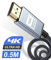 sweguard 4K HDMI Kabel 0,5Meter, HDMI Kabel 4K @ 60Hz 18Gbps Kurz 50cm Highspeed HDMI 2,0 Kabel Vergoldete Anschlüsse mit Ethernet/Audio Rückkanal, Kompatibel mit Video 4K UHD 2160p, HD 1080p-Grau