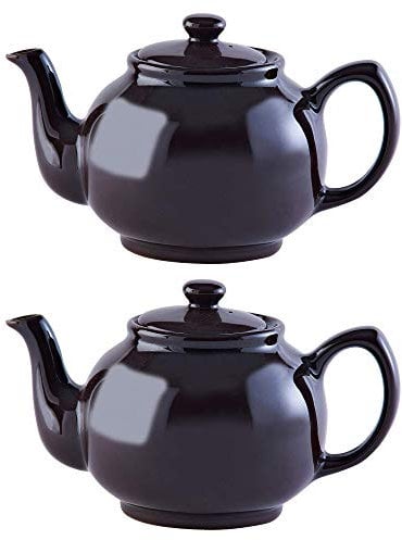 Price & Kensington Traditional Ceramic Tea Serving Teapot 6 Cup Brown (Pack of 2)
