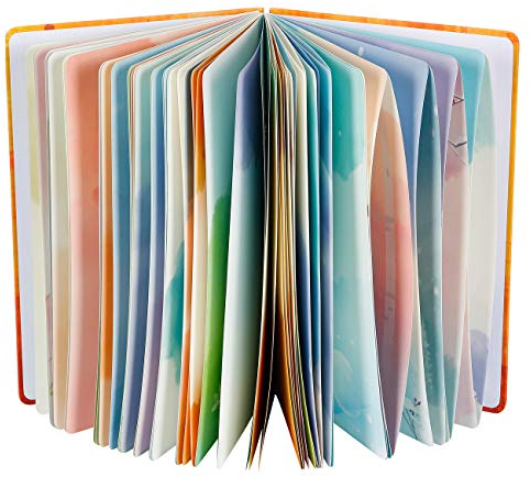 siixu Bunte Spirale Notizbuch, Hardcover Tagebücher, 100 gsm Papier, Perfekt für das, Home, School, Schreiben und Notizen, 128 Seiten (Herbst)