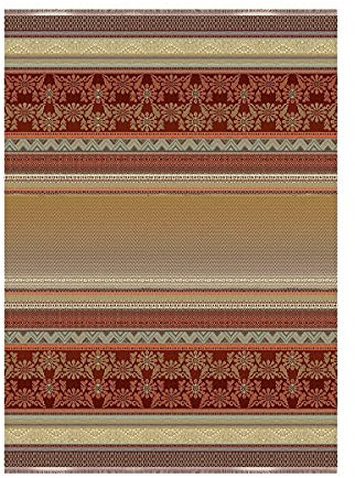 Bassetti Jacquard Plaid Piazza dei Miracoli R1 Rosso 100% Baumwolle, Größe: 140cm x 190cm, 9314562