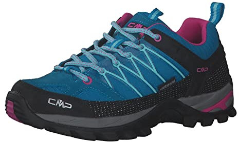 CMP Rigel Low WMN Trekking Shoe WP Femme Chaussures de randonnée, Rose Turquoise Hawaian Acqua, 40 EU