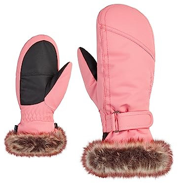 Ziener Mädchen LED Ski-Fäustling/Wintersport | warm atmungsaktiv, pink vanilla stru, 5