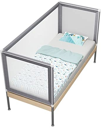 Generic Nähbett für Kinder, Erweitern Neugeborenes Seitenbett Massivholz Mädchen Junge Erhöhen Mesh-Leitplanke-Krippe für Erwachsene, Kinder, Jugendliche, mit 5cm Matratze (Size : 200x70x45cm)