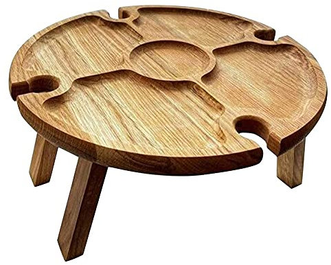 Piarktoy Zusammenklappbarer tragbarer Picknicktisch, zusammenklappbar, für den Außenbereich, Campingtisch, klein, aus , Wein-Picknicktisch