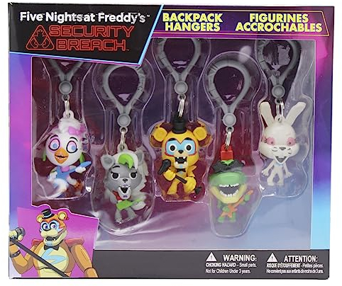 Just Toys LLC Five Nights at Freddy's Rucksackaufhänger (Five Nights at Freddy's Security Breach Rucksackaufhänger S1 Sammlerbox), Mehrfarbig/Meereswellen (Ocean Tides)