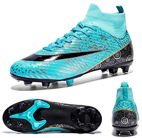 HESBITEUL Fußballschuhe Herren High Top Spike Cleats Kinder Outdoor Professionelle Athletics Trainingsschuhe Fussballschuhe Jungen FG AG Stollen Football Schuhe