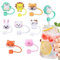 cobee Reusable Straw Caps Cover, 8 Pcs Dust-Proof Drinking Straw Cover for 6-8mm Straws Silicone Straw Tips Cover Cute Cartoon Colorful Straw Toppers Cover Party Drinking Straws(Style-B)