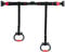 Door Pull Up Bar Doorway Chin Up Bar - Adjustable Width Locking Mechanism from 60-97cm (23.6in-38.1in) - for Home Gym Upper Body Workout, Non-slip Secure Grip. No Screws (Pull Up bar with Rings)
