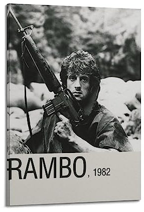 SHUPSY First Blood Rambo Actor Poster Dekorative Malerei Leinwand Wandkunst Wohnzimmer Poster Schlafzimmer Malerei 16x24inch(40x60cm)