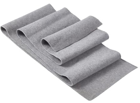 BENECREAT Rippbündchenstoff, 100x15 cm Stretch-Feinrippstrickstoff Grau Elastisches Strickmaterial Für Bund, Nackenband, Manschetten, Jackenverlängerung, Bekleidungszubehör