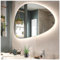 STYLE GLASS Miroir Salle de Bain avec éclairage Argo 80x54 cm, Miroir LED Coiffeuse Moderne, IP20, Rétroéclairé intégré, luminaire Makeup