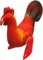 Inflatable Rooster 40cm Red Inflatable Hen Party Decoration Prop Accessory Children Cute Blow Up Animals Party Toys Pool Supplies