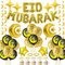 Ramadan Dekoration Ballons, Eid Mubarak Dekoration Schwarzes Gold Luftballons, Ramadan Deko Eid Mubarak Girlande, Mond Sterne Folienballon für Home Ramadan Mubarak Eid Party Dekoration