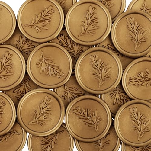 25 Stück Wachssiegel Selbstklebend 30mm Wachssiegel Aufkleber Gold Klebrige Siegelaufkleber Wax Seal Vintage Hochzeitseinladung Aufkleberfür Geburtstagsfeier Geschenkverpackung