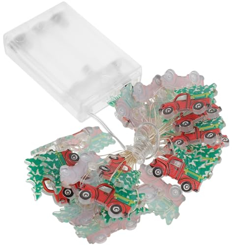 Warmhm 2 Stk LKW-Lichterketten Weihnachtsbaum hängende Verzierung Weihnachtsfee Licht weihnachtsdeko Dekor Weihnachtsbeleuchtung Weihnachts-Hängelichter weihnachtsbaumförmige Lichter LED