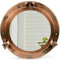 Espejos de ojo de buey vintage montados en la pared | Espejos de ventana de aluminio transparente | Espejos decorativos redondos decorativos para colgar en la pared para baño (Lite Copper, espejo, 15