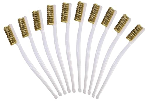 10 Stück Messingbürste, Messing Bürste, Messingbürste klein, Grillbürste Messing, Messingbürste Grill, Für 3d-Drucker, Rahmen, Türen Und Fenster Reiniger, Schmutz Schweißen Schlacken Rost
