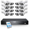 ZOSI 4K Kit Videosorveglianza PoE, 16 Porte 24CH 4K 4TB NVR con 16x 8MP Telecamera PoE, Audio Bidirezionale, Visione Notturna a Colori, Rilevamento AI di Persone/Veicoli, Controllo Remoto, C182