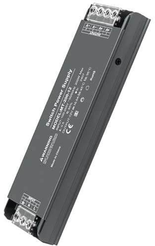 Karyoosi Trasformatore LED 12V 200W 16.6A, Alimentatore 12V, Trasformatore 220V a 12V, Driver LED Compatto e Robusto per Lampade e Strisce LED