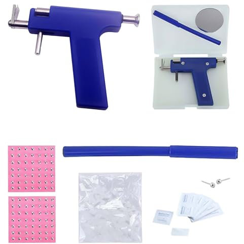 YIUWOD Piercing Pistole - Piercing Stechen Set - Ohrring Pistole - Ein Set Zum Dekorieren von Ohren, Nase, Nabel und Lippen, Geeignet FüR Den Professionellen und Privaten Heimgebrauch