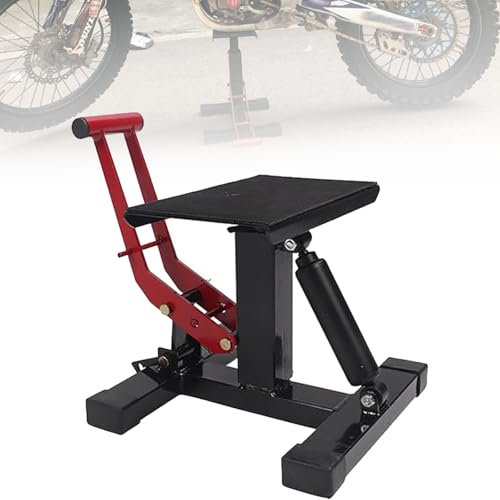 400KG Motorbike Lifts, Adjustable Height Scissor Jack Platform, Safety Lock Design, Assembly Stand Assembly Aid for Car, ATVs Garage, Workshop