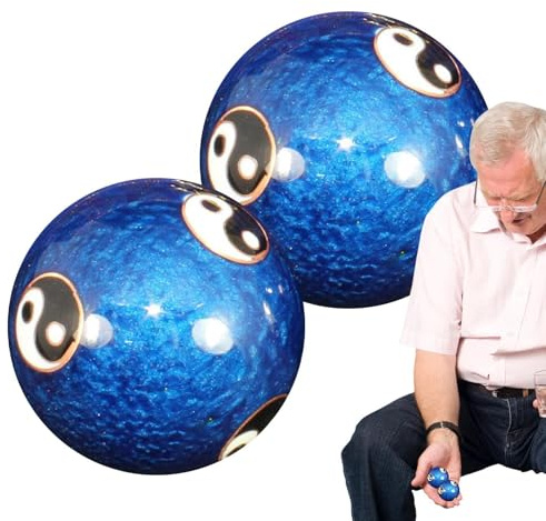 Handbälle, Stressabbau-Bälle, Metall-Handspiel, chinesische Gesundheitsbälle, Baoding-Hand, Meditations-Stress-Werkzeug, Handstärkungsbälle, Klangkugeln für Langeweile