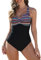 FemiChic Costume da Bagno Donna Intero Costumi per Taglie Forti Contenitivo Curvy Piscina Mare Modellare Controllo della Pancia Monokini Push Up Vintage(Bohemien,XL)