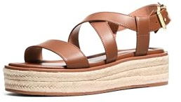 Michael Kors Damen Lynn Espadrille Sandale, luggage, 39 EU