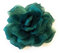 Tocado grande de rosas con broche y broche para el pelo, flor satinada, opciones multicolor (verde esmeralda)