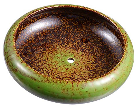 BESTonZON Maceta para Suculentas Minimaceta Maceta Decorativa Rústica para Bonsái Maceta De Malla Maceta Grande De Terracota Esmaltada Cerámica Verde Retro para Jardín
