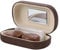 Gatuida Wood Grain Leakproof Travel Eye Lens Case Set Portable Lens Holder Tweezers and Bottle Large Storage Capacity