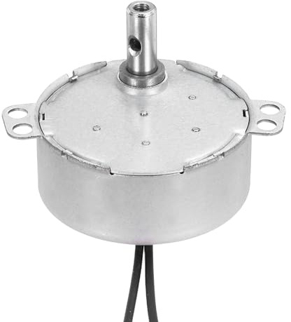 sourcing map Synchronous Motor, AC220-240V 50/60Hz 5-6 RPM CW/CCW 4W Low Speed Slow Rotating Turnable Motor for Electric Fan, Heater, Art Projects
