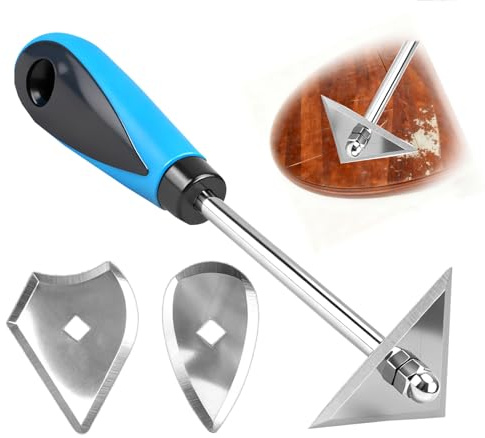 8 Pouces Kit De Nettoyage Avec Embouts Interchangeables (Triangle + Combiné + Cœur), Set Multi-Formes Pour Bois, Peinture Et Résidus, Outil De Préparation De Surface Pour Rénovation Et DIY