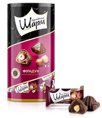 AVK Konfekt Korolivsky Sharm Gefülltes Waffelkonfekt mit Schokoladengeschmack-Füllung und ganzer Haselnuss in kakaoglasur 235 g