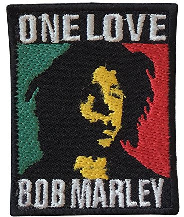 REAL EMPIRE Bob Marley Rastafari One Love Musik Band Eisen/Nähen auf bestickt Patch Kostüm T Shirt Tasche Jacke Badge