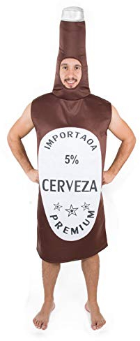 Costumizate! Disfraz de Botella de Cerveza Adulto Especial para Fiestas de Disfraces y Carnaval Talla Unica