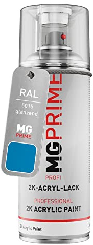 MG PRIME RAL 5015 Himmelblau/Sky blue glänzend 2K-Acryl-Lack Spraydose | Sprühdose 400 ml, schnelltrocknend