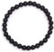 J.Fée Damen Armband mit Schwarzem Lavastein - Elastisches Edelstein Perlenarmband für Damen und Herren - Geschenk für Mutter, Vater oder Liebhaber
