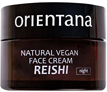 Orientana - Gesichtscreme Für Die Nacht | Reishi | 98.5% Natürliche Vegane Anti-Aging Falten & Pigmentflecken Creme Für Frauen Mit Reife Haut | Feuchtigkeitscreme Für Damen | Bio Gesichtspflege - 50ml