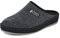SCHAWOS Herren Filz Hausschuh 6030 mit Fußbett Feste Sohle rutschhemmend (Grau, 45 EU, Numeric_45)